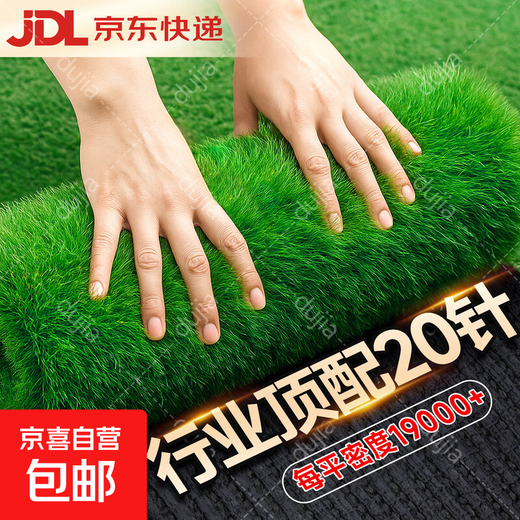 Simulated turf, artificial turf carpet, outdoor floor matting, football field artificial turf, plastic fake turf fence, Su Chao same style green adhesive, 2 cm thick, 20 stitches, 2 meters wide*10 meters long