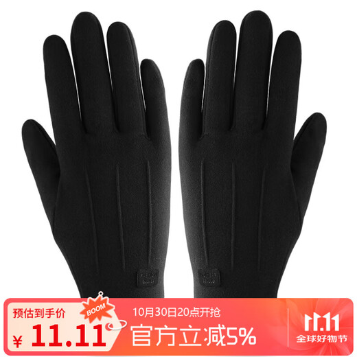 Torchman Men's Gloves Cold Protection Warm Touch Screen Gloves Outdoor Electric Vehicle Gloves Driving Gloves H3040 Black