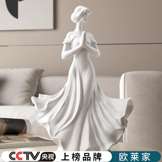 Ole's creative character art ornaments praying for plain shadows high-end sculptures living room entrance wine cabinet study room home decorations HT praying plain shadows goddess ornaments