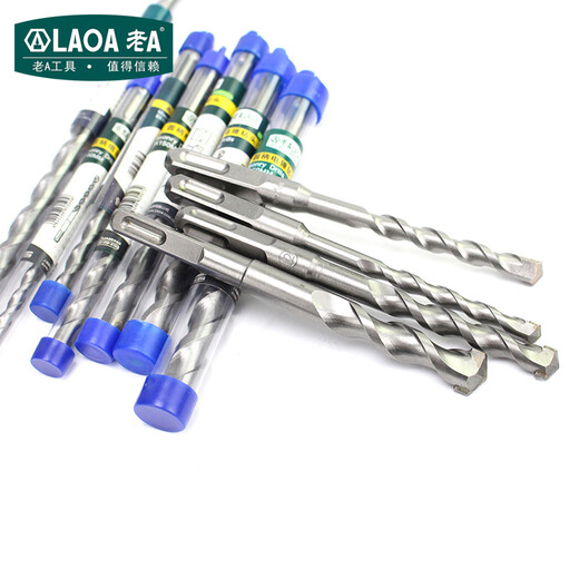 LAOA (LAOA) electric hammer drill bit, two pits and two grooves, impact drill bit, square shank electric hammer drill bit, concrete extended wall drill, round shank 12*350mm single LA161235-R