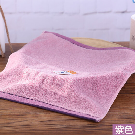 Gold size pure cotton men's business face towel for couples, square towel, sweat towel, travel towel, handkerchief square towel, square towel, soft, absorbent, thick and durable 36*34CM Purple