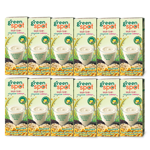 Imported soy milk from Thailand Imported soy milk greenspot cereal 200ml*12 Tetra Pak packaging