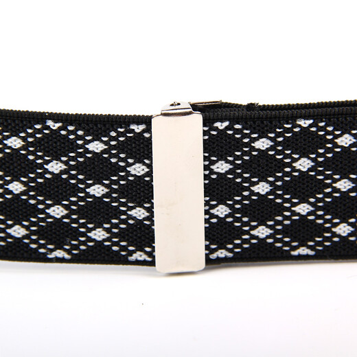 IFSONG Men's Suspenders Formal Business Suspenders Suspenders Suspenders Clip Black 3.5cm Gift Box Black Diamond Check 090G