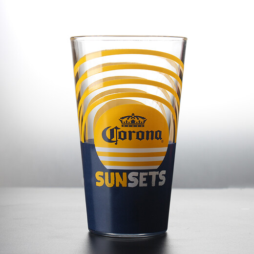 (Yi Nian Fangyuan) supports customization of Corona beer glass, wide-mouth glass, craft beer glass, beverage glass, juice glass, bar shaker glass 470ml, blue label 470ml, 4 pieces