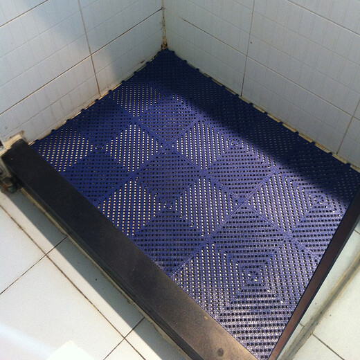 Indaro Indaro Bathroom Anti-slip Shower Bath Children's Swimming Pool Cuttable Hollow Hydrophobic Bathroom Toilet Mat Sapphire Blue 6 pieces 30cm*30cm*6 pieces without edges