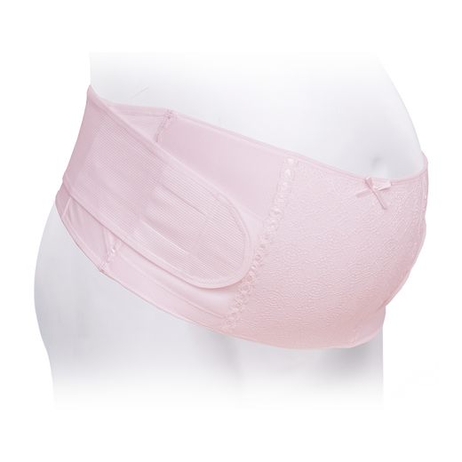 INUjIRUSHI Belly Support Belt for Pregnant Women, Two-way Cross Waist Support Design, Comfortable, High Elasticity, Breathable and Adjustable, Pink 2L