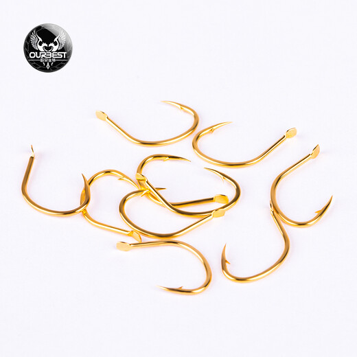 
OURBEST (OURBEST) Japan imported special raft fishing sea hook with barbed groove hook handle raft hook fishing hook fishing hook fishing supplies 8#