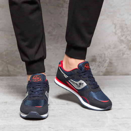 
Dabowenlong brand running shoes tied men and women couples shoes light casual shoes soft sole shoes flat sneakers morning exercise jogging shoes 9925-1 blue 41 size smaller