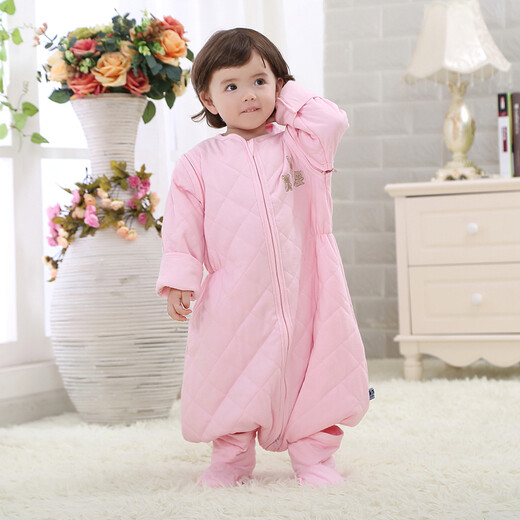 Chubei (CHUBEI) Children's Sleeping Bag Baby Primary School Boys and Girls Spring Autumn and Winter One-piece Pajamas Split Leg Anti-Kick Quilt Spring and Autumn With Leg Covers Red 3XL Recommended Height 115-125 (130 Code)