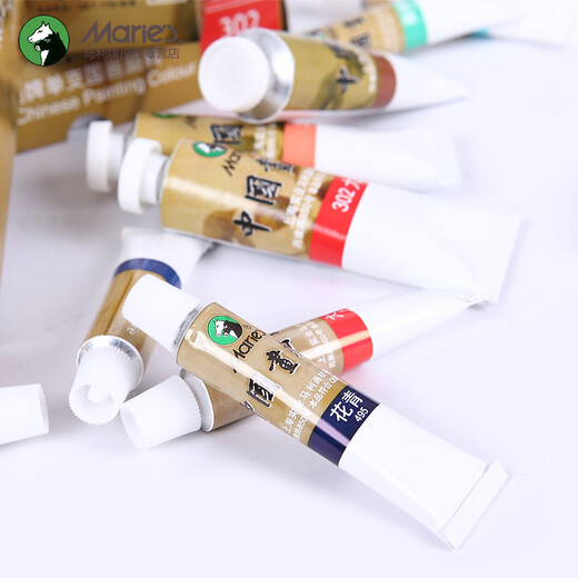 Marley large-pack Chinese painting pigment single ink painting peony landscape painting Chinese painting pigment 32ml single ocher