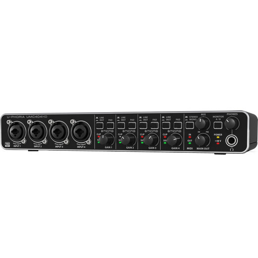 Behringer UMC404HD external sound card (level 4, 4 audio interfaces, USB interface, 4 in*4 out audio interfaces