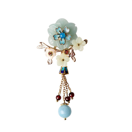 Yanyu Jiangnan original design new style super fairy temperament coat brooch retro cardigan button scarf pin corsage ethnic style shawl button versatile fashionable women picture style