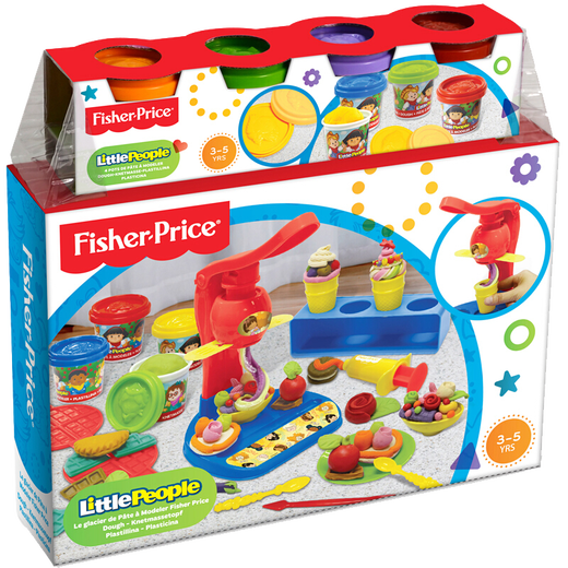 [70% nuevo] Fisher-Price Mudmaded Mud Plaskine Clay Molde de arcilla para hombres y niñas Juguetes de educación para la primera infancia para la harina de trigo natural que hace helado casero FPP017