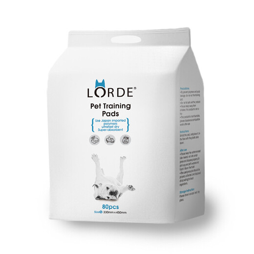 Lorde Pet Urine Pad Dog Sweage Diaper Diaper Cat Cat Piss Dog Cushion Dog Cushion fournit des couches XL Taille 60 comprimés (20 comprimés * 3 sacs)
