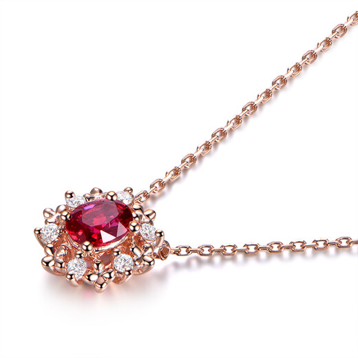 Millais Jewelry 0.34 carat pigeon blood ruby pendant 18K gold inlaid necklace colored gemstones customized birthday gift circle number can be customized