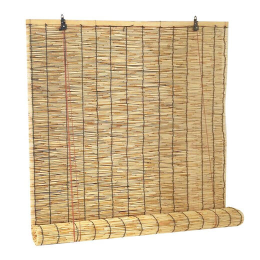 Curtains, straw curtains, bamboo curtains, door curtains, curtains, partitions, lifting curtains, decorative retro sunshade curtains, roller blinds, export version, 1 meter wide*1 meter high
