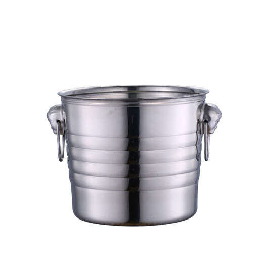 Boelter stainless steel ice bucket portable ice bucket home bar KTV champagne red wine ice bucket hotel room ice bucket 1 liter ice bucket + ice clip