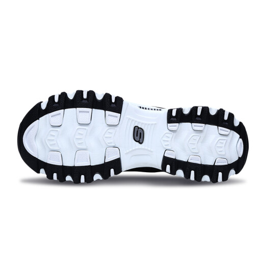 SKECHERS CLASSIC RETRO Diamond Panda Schuhe Freizeitschuhe Frauen dicker Sohle erhöhte weiße Schuhe 12241 Schwarz/Weiß/Bkw 39