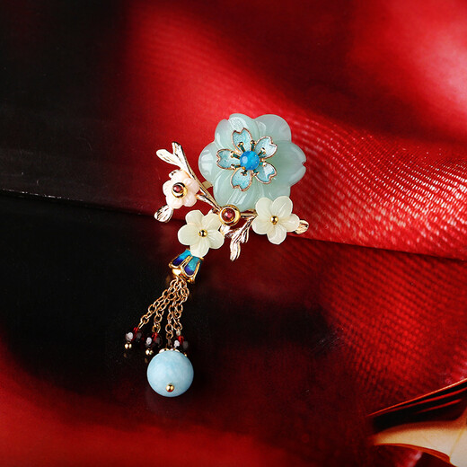 Yanyu Jiangnan original design new style super fairy temperament coat brooch retro cardigan button scarf pin corsage ethnic style shawl button versatile fashionable women picture style