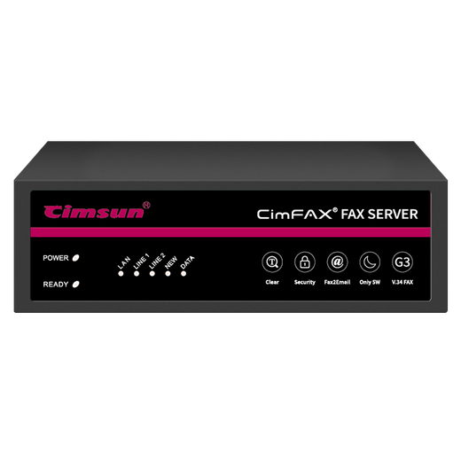 CimFAX fax server Enterprise-level network fax machine High-speed 33.6K Multiple security guarantees for fax data Enhanced security dual-line version Z5T 1200 users 128G