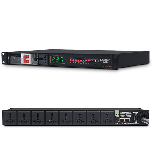 KAXISAIER RS80 power sequencer time controller 8-channel computer software intelligent central control RS232 port wireless network power timing switch RS80S (with filter)