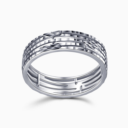 Pt.Charm platinum ring men's model pt950 platinum men's ring guardian wide hollow single simple ring gift for male god No. 16 2.3-2.4 g single