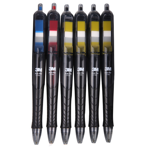 3M 6-paquete de 6 paquetes 0.5 mm Etiqueta indicadora de extracto Pen 695 mix Pen con lápiz rojo/pluma negra/pluma azul
