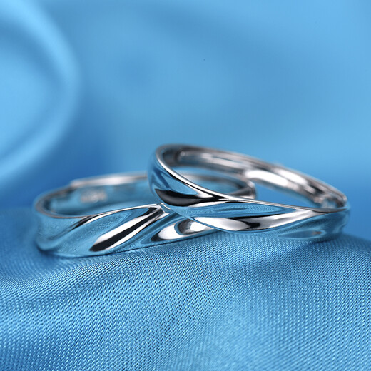 Pt.Charm platinum ring for men and women, platinum pt950 for couples, simple live mouth, adjustable Valentine's Day gift for girlfriend. If it is not in stock, please contact customer service to customize the couple's ring. A pair of 6.1-6.3 grams.