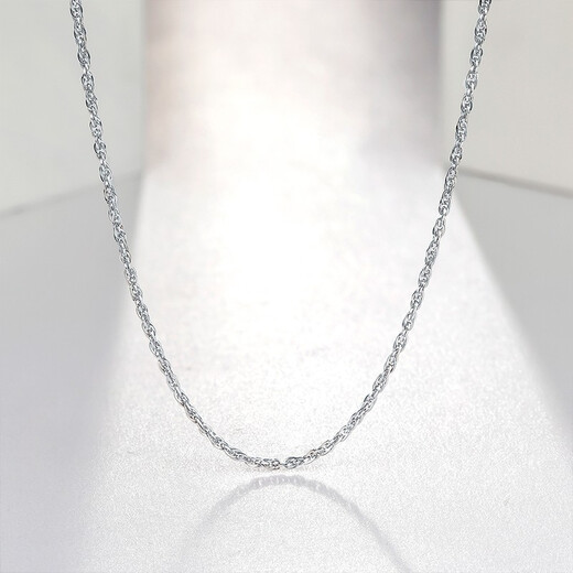 Saturday Fortune (ZLF) PT950 platinum necklace women's shiny silk-wrapped chain platinum chain 42cm -4.21g