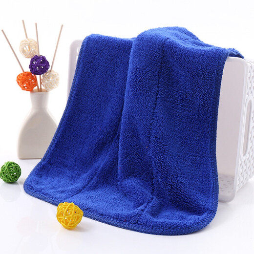 Full strength 2-pack towels, double-layer thickened absorbent coral velvet hook-type 30*40 kitchen and bathroom cleaning towels, floor towels, rags, hand towels, kitchen towels, red 2-packs 30*40--