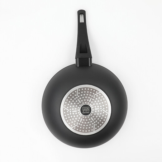ROSSO SFERA imported from Italy Black Knight 28cm Chinese-style wok, non-stick pan for frying, household wok, kitchen cooking pot, induction cooker universal