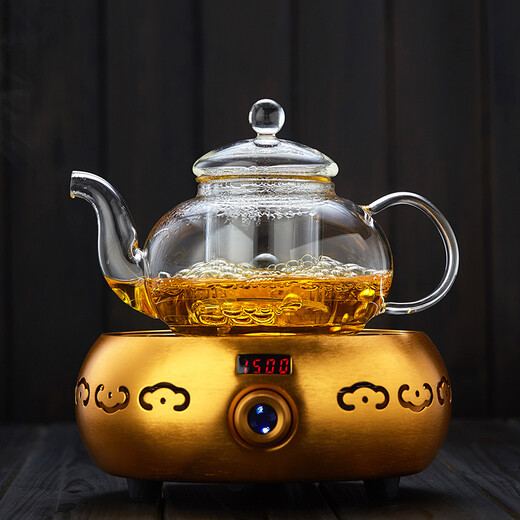 Mesni heat-resistant glass teapot, teapot, flower teapot, thickened glass tea set with filter, upgraded version 900ml