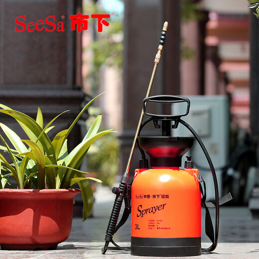 Shixia (seesa) Shixia brand watering kettle, gardening watering kettle, watering flower, pesticide sprayer, agricultural manual air pressure sprayer 5L with aluminum pole