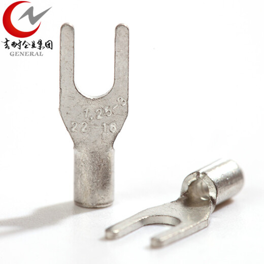 Geneni (General) cold-pressed terminal block fork-shaped bare terminal U-shaped Y-shaped terminal nose UT wire lug electrical accessories 500 pieces TNS2-4S