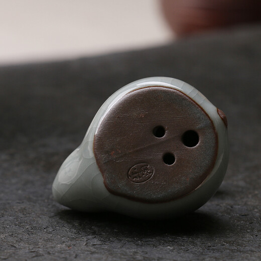 Tao Yunshang Ge Kiln Jade Rabbit Split Tea Pet Ru Kiln Fine Tea Pet Ornaments Creative Kung Fu Tea Set Tea Ceremony Tea Tray Accessories Little Lucky Rabbit - Ge Kiln