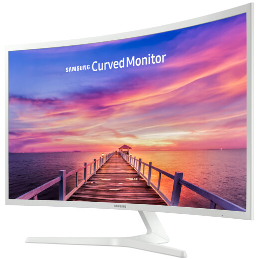 SAMSUNG 31.5-inch 1800R curved TUV eye-friendly certified wall-mountable HDMI/DP high-definition interface LCD computer monitor (C32F395FWC)