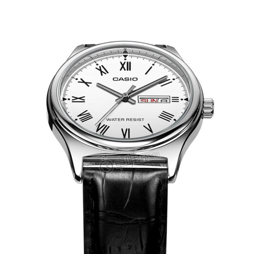 Casio (CASIO) Casio watch men's watch Simple and fashionable watch Casual simple business waterproof pointer watch for boyfriend White belt MTP-V006L-7B