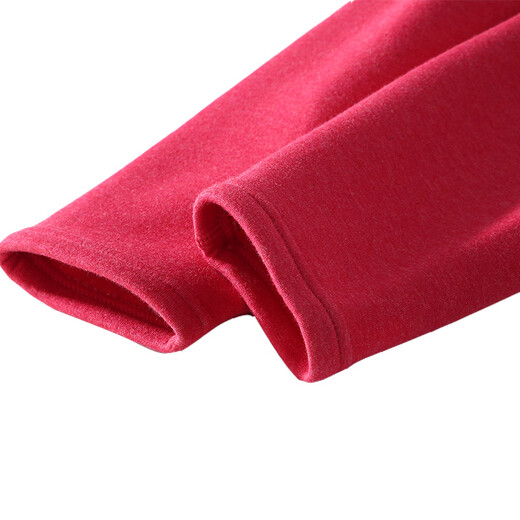 Silk Bird TINSINO thermal underwear for men and women, round neck, thickened warm soft velvet imitation sweater thermal suit, hemp red L (165/95)