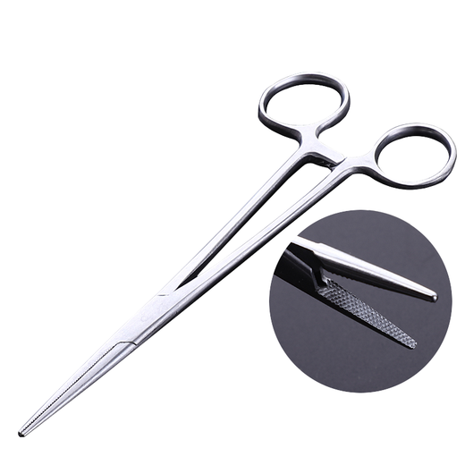 Chongxianweng dog hair plucking pliers pet ear hair plucking pliers Teddy Bichon ear cleaning supplies cat ear cleaning supplies hair plucking pliers straight head (small size 12.5CM)