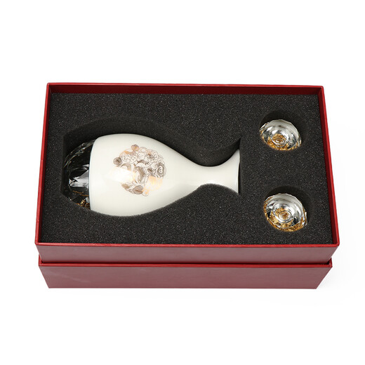 Shaanxi History Museum Shaanxi History Museum parrot pattern liquor set ceramic wine cup antique home gift gift box