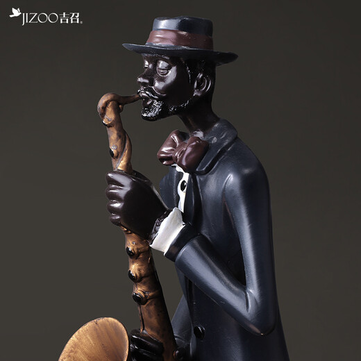 Jizhao TV Cabinet Entrance Decoration Living Room Decoration Office Home Retro American Soft Decoration Figure Sculpture Artwork Jazz Band