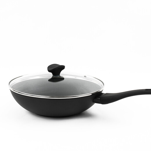 ROSSO SFERA imported from Italy Black Knight 28cm Chinese-style wok, non-stick pan for frying, household wok, kitchen cooking pot, induction cooker universal