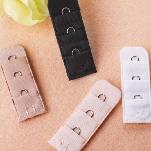 Wantao one-row elastic bra extension buckle shoulder strap one bra extension strap connector 1 single-row button back hook white