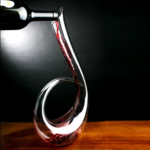 FEiNASi Crystal Decanter Creative 6-Character Quick Decanter Red Wine U-Shaped Decanter Wine Decanter 6-Character Decanter - 1500ml
