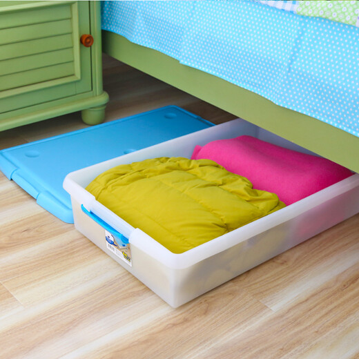 IRIS (IRIS) bed storage box extra large flat children's toy finishing box plastic storage box quilt clothing finishing box silk orange/medium [UG725] length 72.5 width 45 height 16.5
