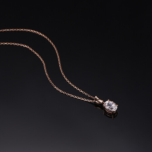 Millais Jewelry 1.26 carat natural morganite pendant 18K gold rose necklace colored gemstone birthday gift for women. Chain not included. The chain can be customized additionally.