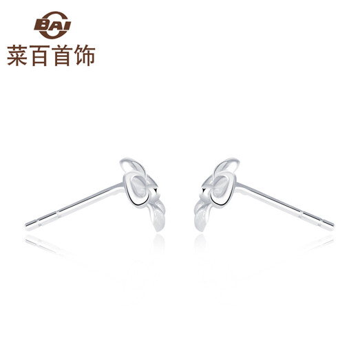 Caibai Jewelry Platinum Earrings Pt950 Flower Shape Platinum Earrings Price BJ Approximately 1.20g
