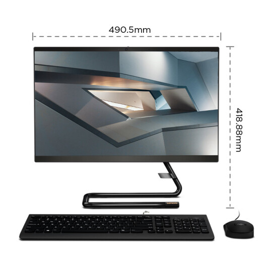 Lenovo AIO520C micro-frame all-in-one desktop computer 21.5 inches (J40054G256GSSD wired keyboard and mouse) black