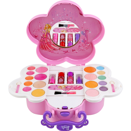 [70% neu] Barbie Barbie Kinderhaus spielen Spielzeug Prinzessin Make -up Make -up -Box Set Girls Safe Waschkosmetik Urlaubsgeschenk Bunte Schönheit handgefertigtes Pflaumenblütenschachtel