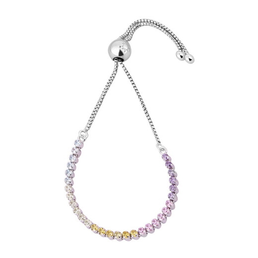 送女友 潘多拉（PANDORA）缤纷闪耀手链925银饰品590524PCZMX 2